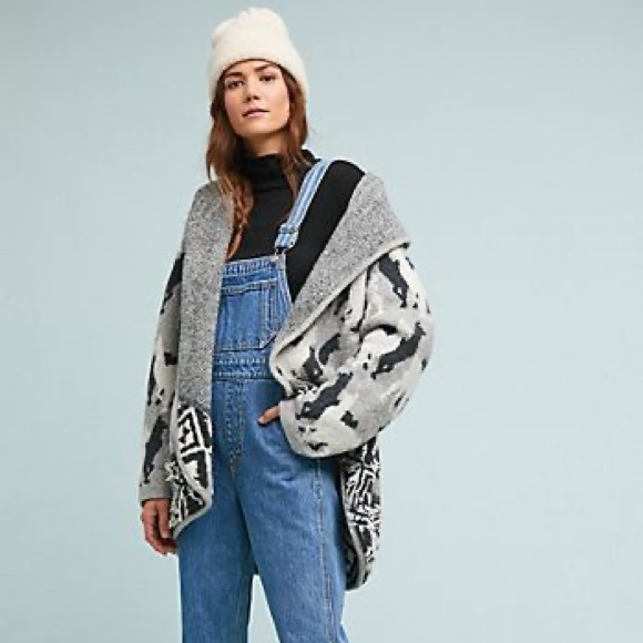 Anthropologie Hooded Llama Cardigan by Akemi + Kin (X-Small) - Picture 1 of 12